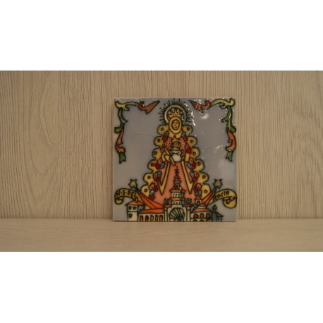 Azulejo Virgen + ermita color