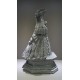 Virgen pastora resina blanco brillante