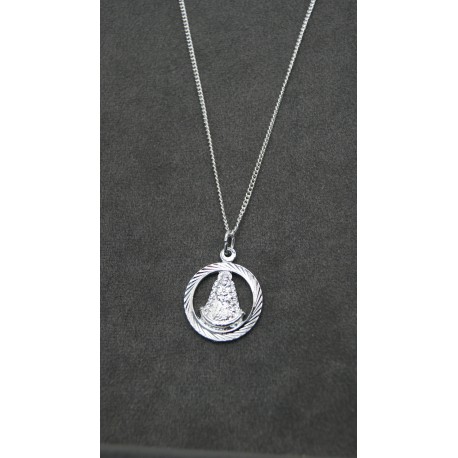 MEDALLA VIRGEN DEL ROCIO PLATEADA