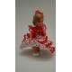 MUÑECA FLAMENCA GRANDE PEINETA TRAJE BLANCO
