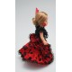 MUÑECA FLAMENCA GRANDE PEINETA TRAJE ROJO