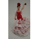 Muñeca porcelana traje rojo