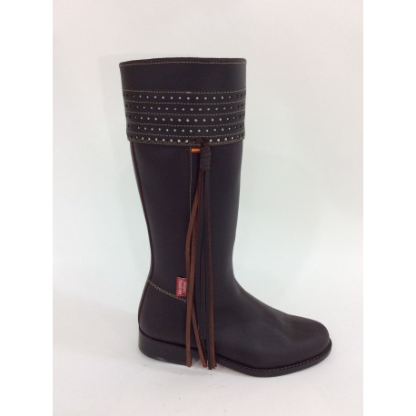 Bota C 100 fleco en piel