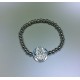 Pulsera de acero virgen redonda