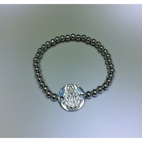 Pulsera de acero virgen redonda