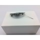 Broche abanico plateado