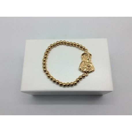 Pulsera Pastora acero bañado