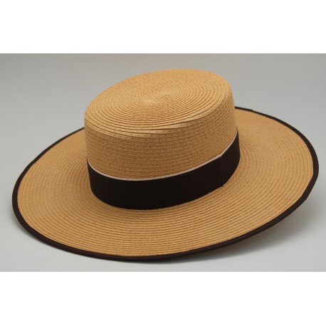Sombrero de fibra color camel