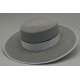 Sombrero de fibra color plata