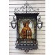 Capilla forja con cancel y faroles con azulejo virgen del rocio 28x42 cm