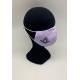 Mascarilla lunares morada con funda