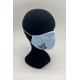 Mascarilla lunares celeste con funda