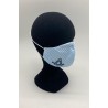 Mascarilla lunares celeste con funda