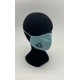 Mascarilla lunares turquesa con funda