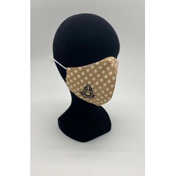 Mascarilla lunares camel con funda