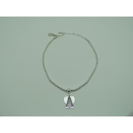 Pulsera bolas corazón