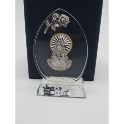 Figura de cristal ovalada