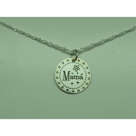 Medalla mamá plata de ley 925