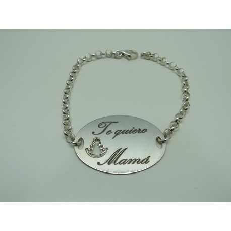 Pulsera mamá plata de ley 925