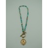 Gargantilla Turquesa con medalla