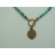 Gargantilla Turquesa con medalla