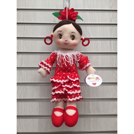 Muñeca flamenca de trapo