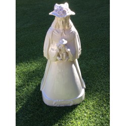 Pastora ceramica esmaltada Blanca 42cm