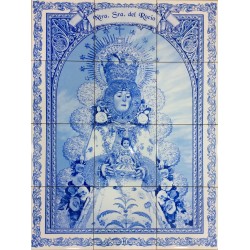 Mosaico de la virgen del rocio Azul (Reina )