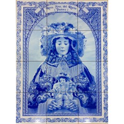 Mosaico de la virgen del rocio Azul (Reina )