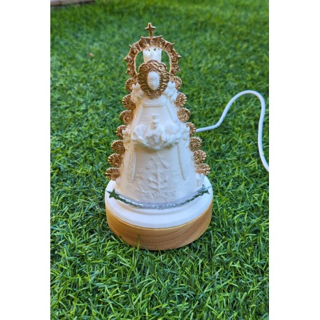 Figura virgen del rocio iluminada luz led